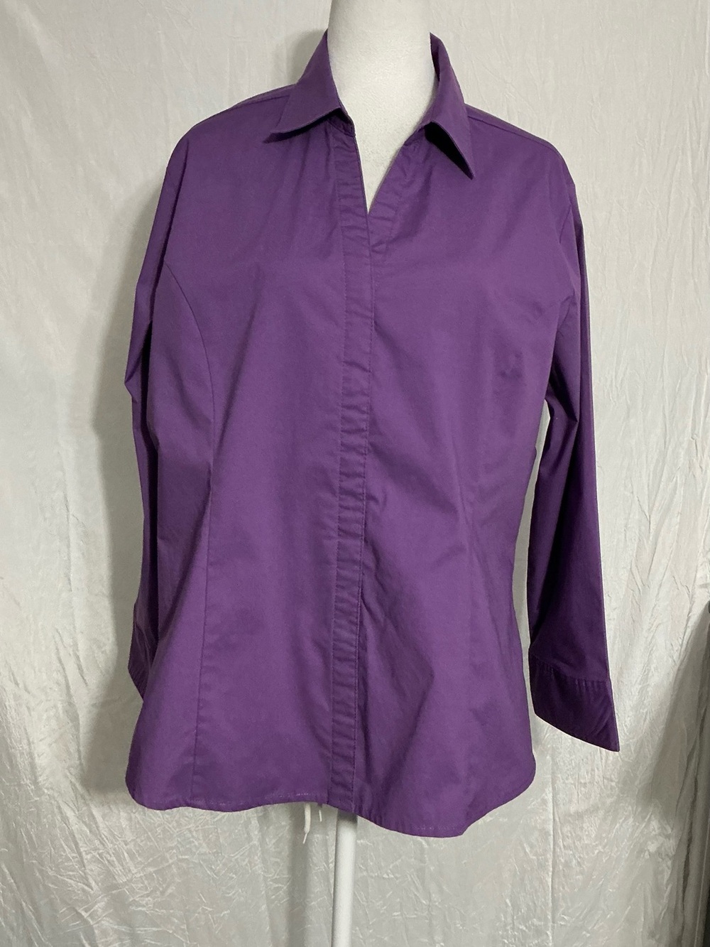 Lee Women's Purple Button-Front Shirt